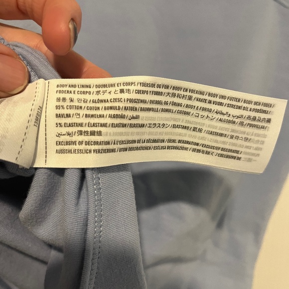 Abercrombie &Fitch Women’s Spaghetti Strap Bodysuit, Size Medium, Light blue,NWT - Picture 7 of 7